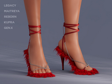 $NT Shaggy Sandals RED