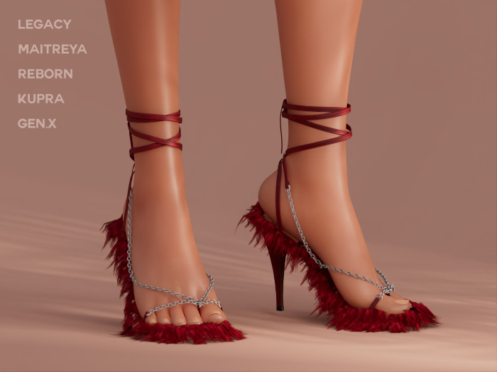 $NT Shaggy Sandals MAROON