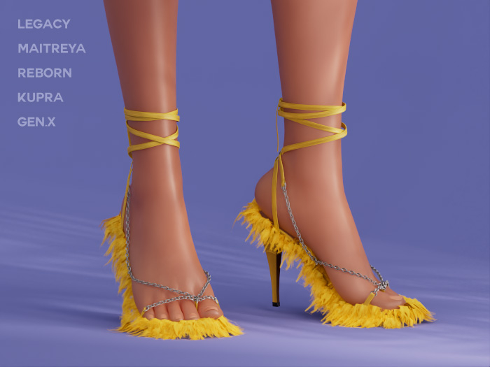 $NT Shaggy Sandals YELLOW