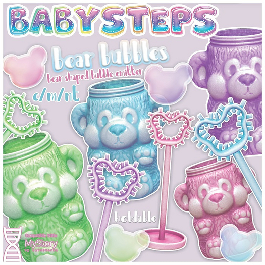 {Babysteps} Bear Bubbles - Purple