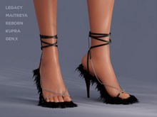 $NT Shaggy Sandals BLACK