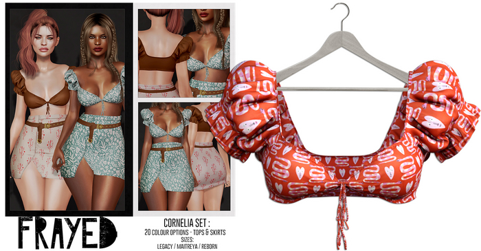 Frayed - Cornelia Top - Snake Hearts