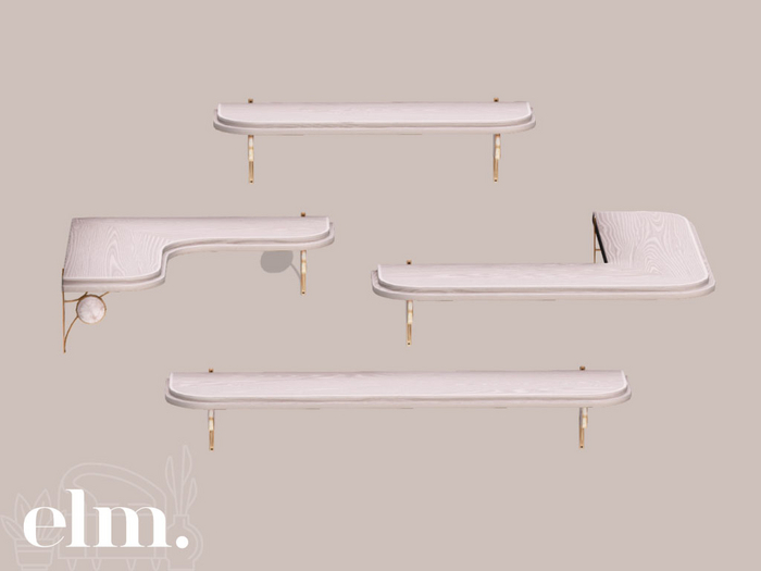 Elm. Calista Shelf [White]