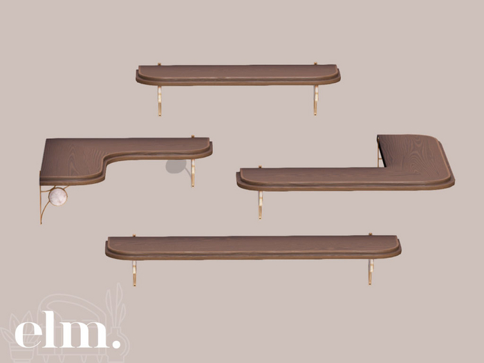 Elm. Calista Shelf [Walnut]