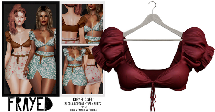 Frayed - Cornelia Top - Burgundy