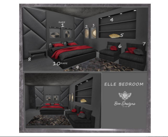 10 Bee Designs Elle Bedroom RARE
