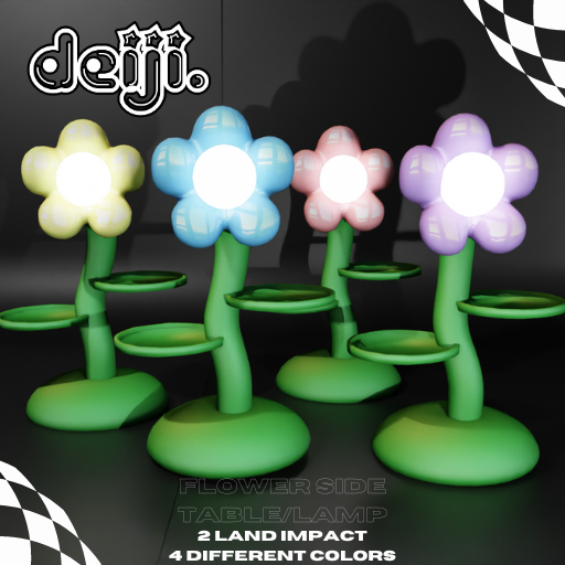 Deiji ::Flower Side table Yellow