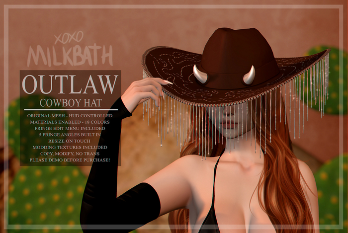 [:MILKBATH:] Outlaw - Cowboy Hat
