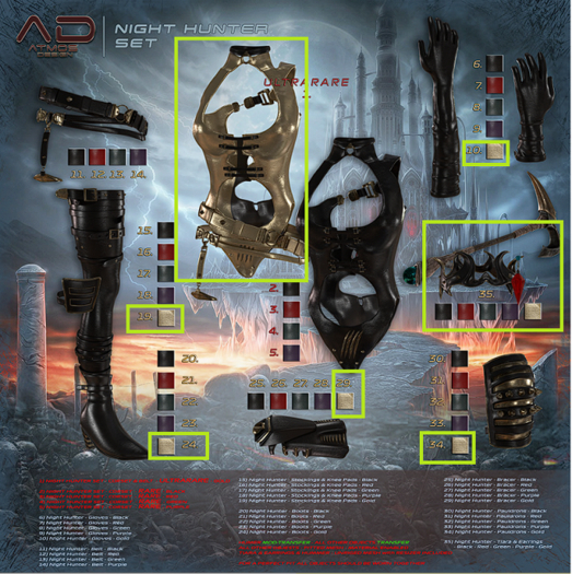 [AD] - Night Hunter SET gold - legacy