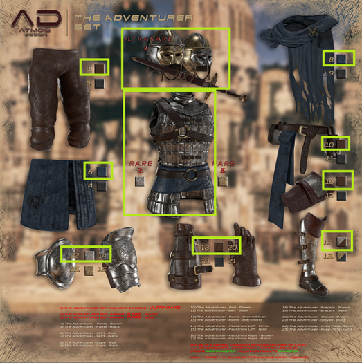 [AD] -  The Adventurer  SET silver/brown+rares-legacy