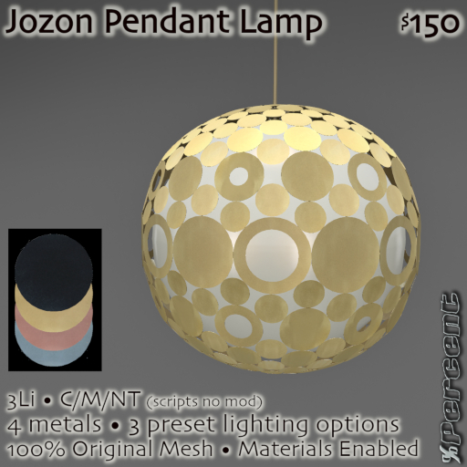 % Jozon Sculpture Pendant (multi) *MESH*