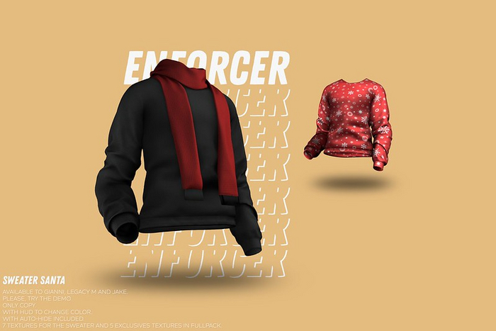[ENFORCER] Sweater Santa BLACK