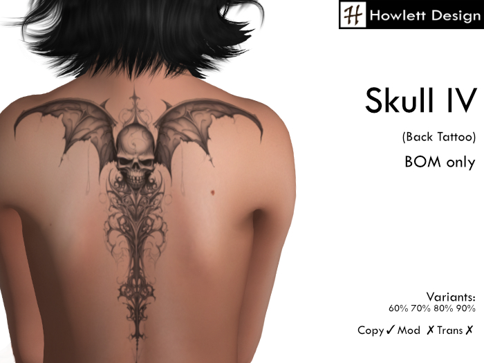 [HDesign] Skull IV (Back Tattoo)