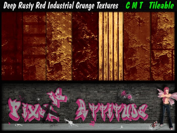 Deep Rusty Red Industrial Grunge Textures