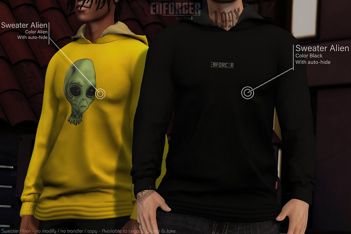 [ENFORCER] Sweater Alien BLUE