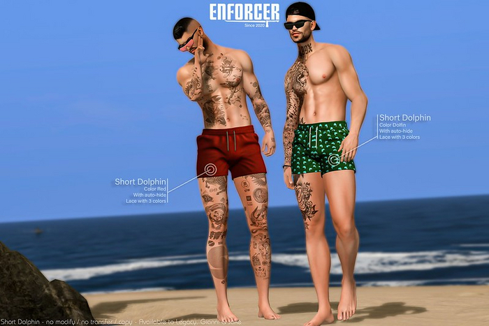 [ENFORCER] Short Dolphin BLACK