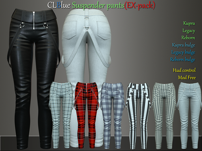 [demo]CLBlue-Suspender Pants(EX-pack)