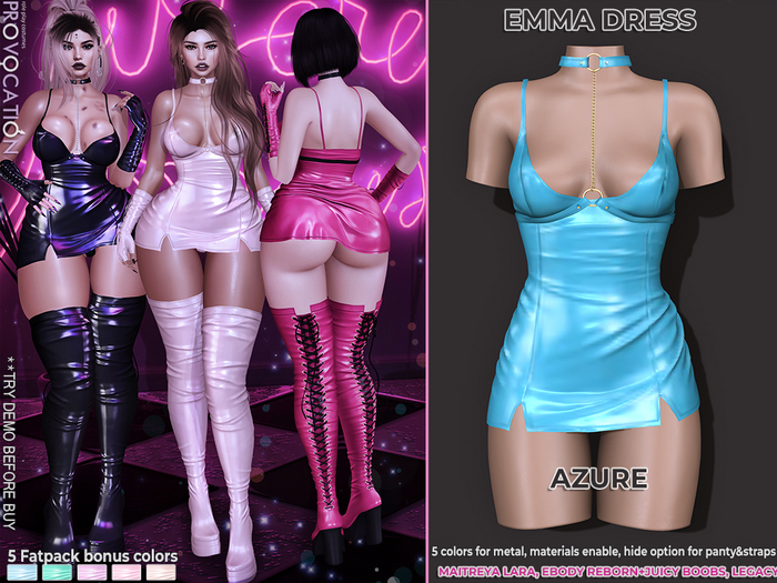 [Provocation] Emma dress-Azure