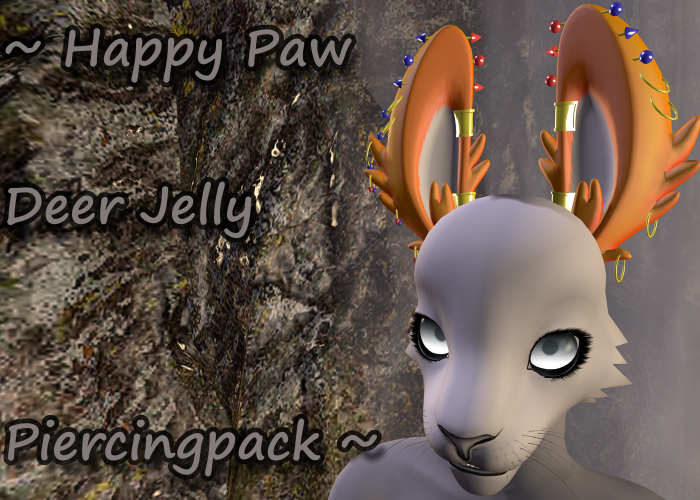 [NSH] Happy Paw - Deer Jelly Ears Piercingpack
