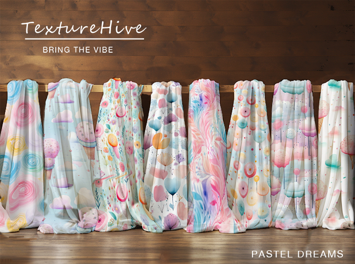 Pastel Dreams Fabric - 10 textures
