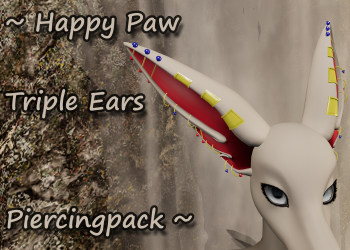 [NSH] Happy Paw - Triple Ears Piercingpack