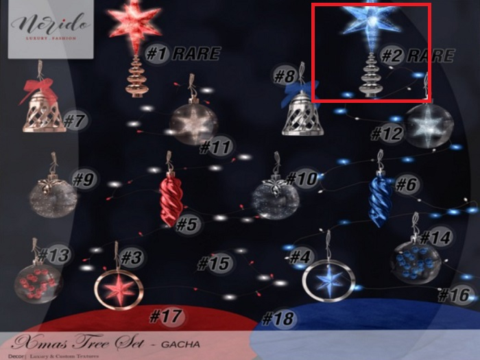 #2~Nerido~ Xmas Top Star - Blue/Silver RARE