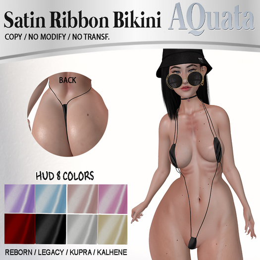 AQuata - Satin Ribbon Bikini - ADD