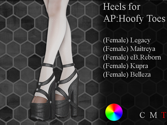 (Black & White) Heels for AP:Hoofy Toes
