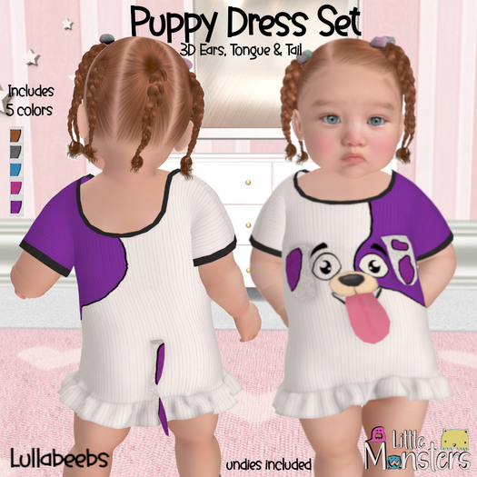 *LM* Puppy Dress  Boxed Hud