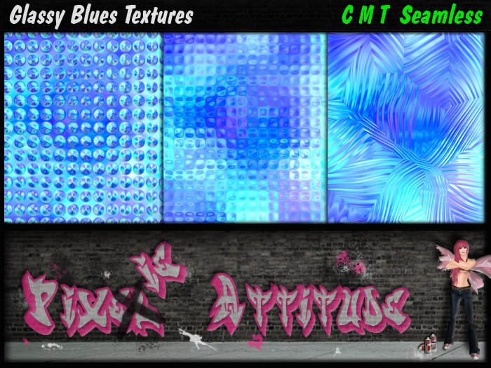 Glassy Blues Seamless Textures