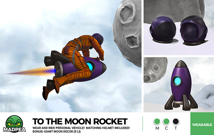 MadPea To the Moon Rocket - Purple