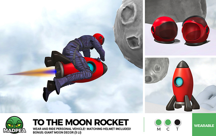 MadPea To the Moon Rocket - Red