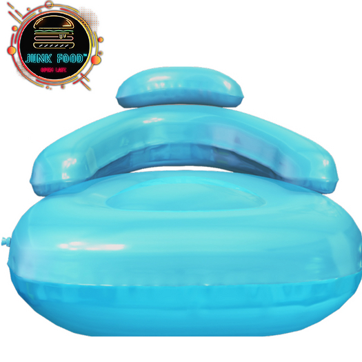 Second Life Marketplace - Junk Food - 90's Inflatable Chair (Sky)