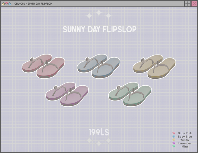 CHU-CHU - Sunny Day Flipflop - Pastel Pack