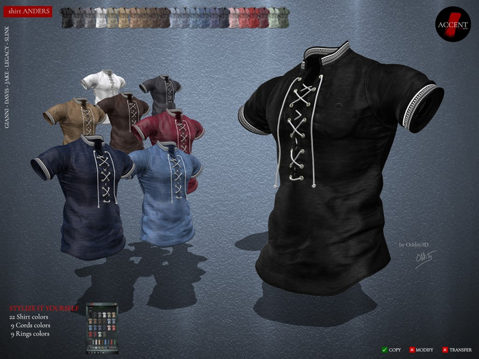 Accent - T-Shirt -Anders-  FatPack