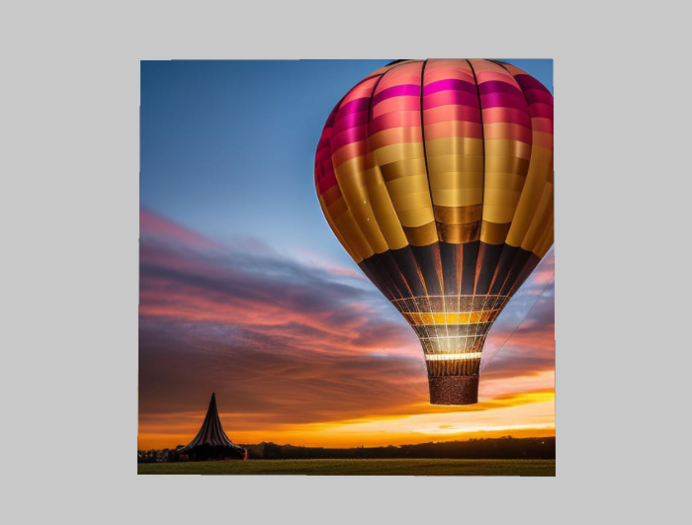Sunset Balloon Ride, A Stunning Fantasy Wall Art