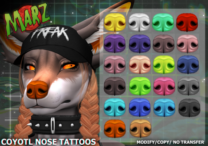 MARZ, Coyotl Nose Tattoos
