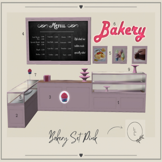 01 ILL Bakery Set -  Display B pink RARE