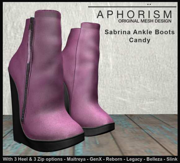 !APHORISM! Sabrina Ankle Boots - Pink
