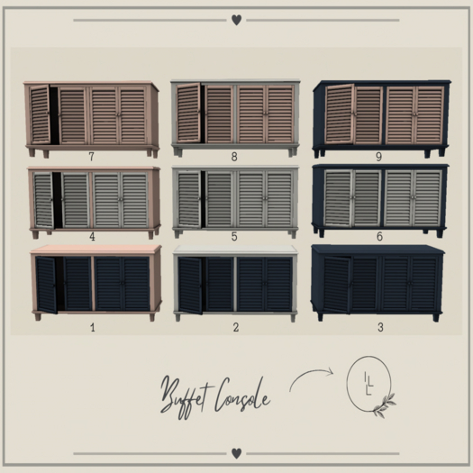 02 ILL Buffet Console W/B