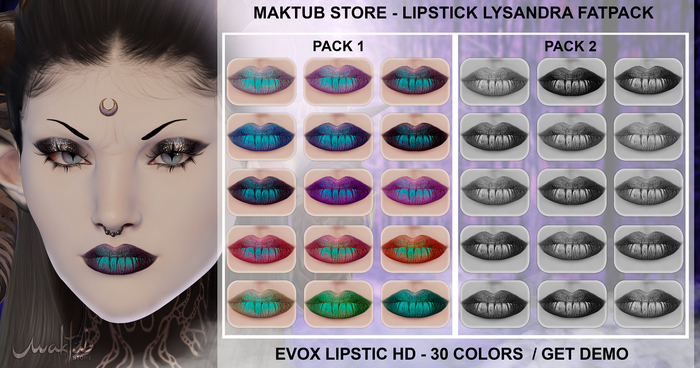 Maktub Store - Lipstick Lysandra Pack 1 EVOX HD