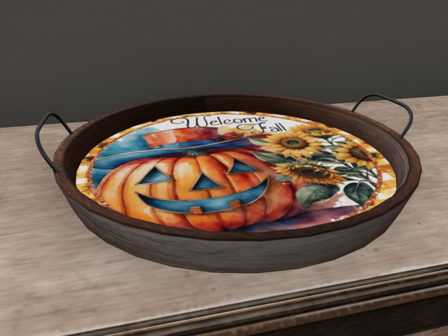 Autumn Tray Decor Welcome Fall