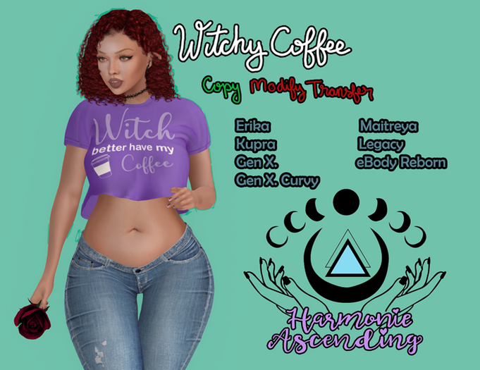 [HA] Witchy Coffee Tee Amethyst