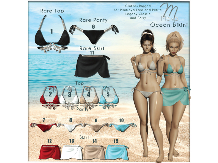 1.Meva Ocean Bikini Top black RARE