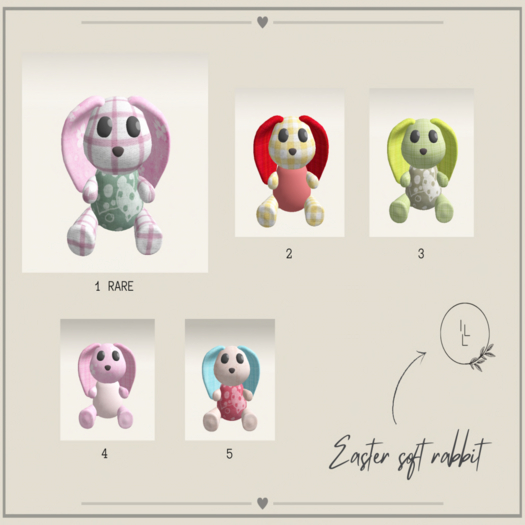 02 ILL Easter soft rabbit Red