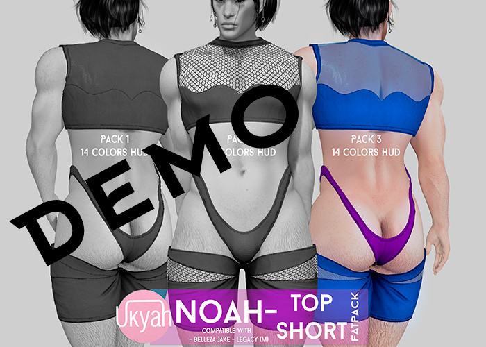 ~UKYAH~ Noah Top/Short - Tranparent colors  - DEMO (Unpack)