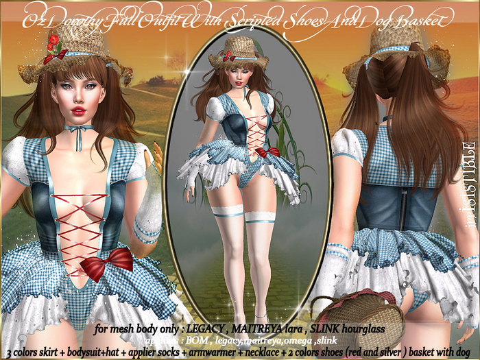 irrISIStible OZ DOROTHY FULL OUTFIT + SHOES + DOG BASKET 2023