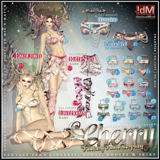 24 RARE !dM CherryFawn **FAWN HOOVES** (BOX LARA)