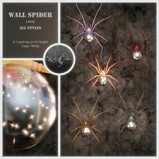 .: RatzCatz :. Wall Spider Lamp _All Styles