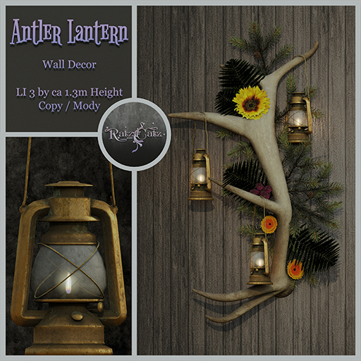.: RatzCatz :. Antler Lantern - wall decor